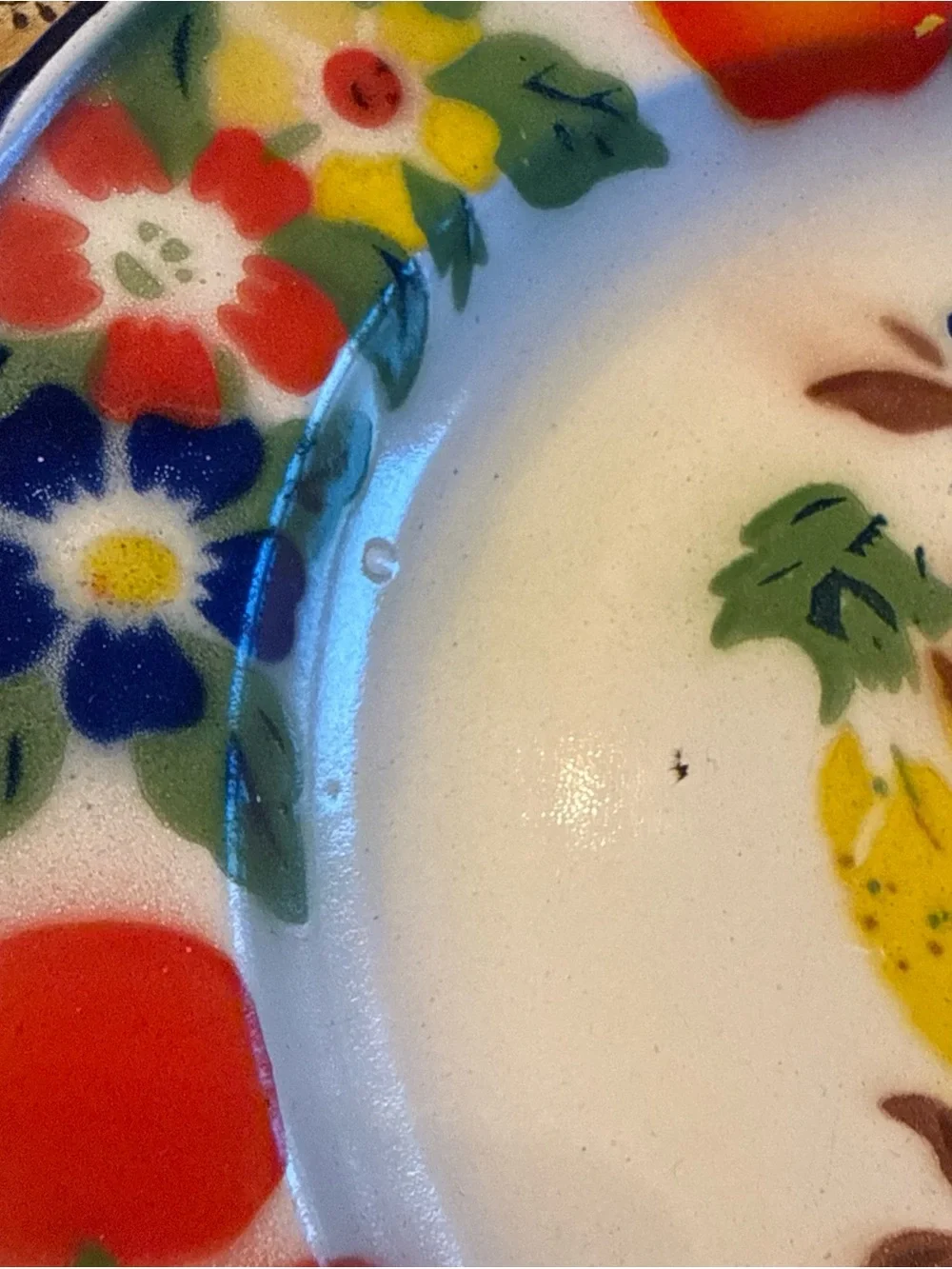 Vintage Fruit Pattern Platter - Bright Multi-Color, MCM, 50s, enamelware